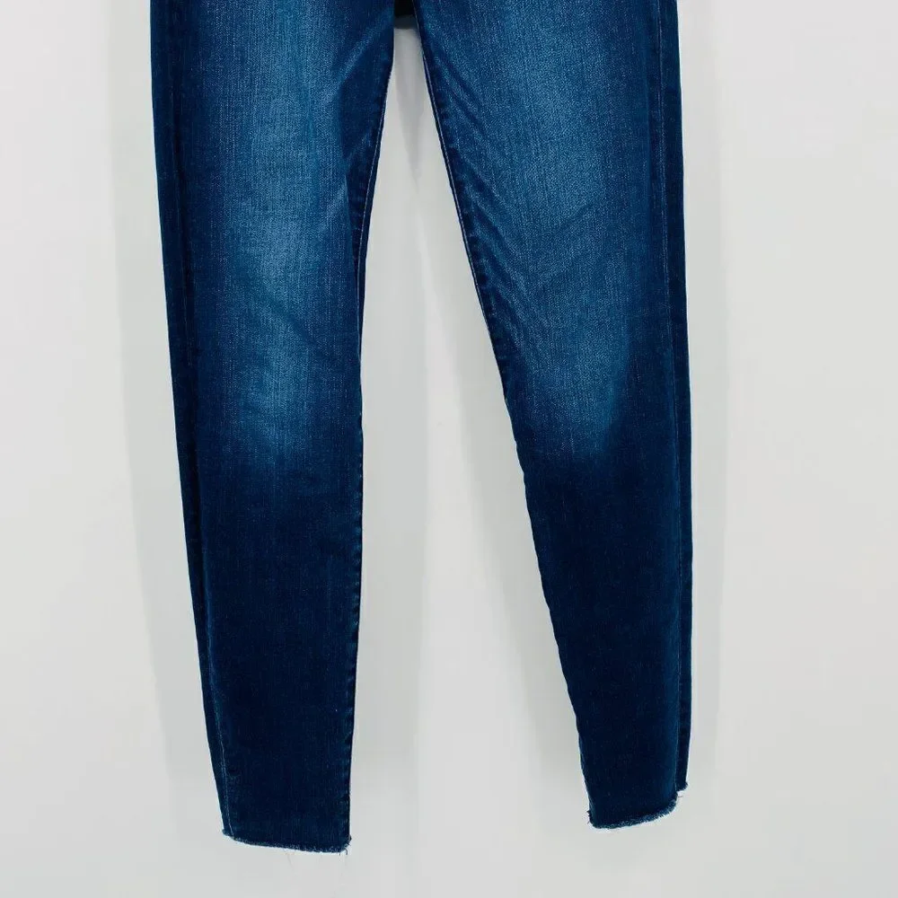 Kut from the Kloth Size 00 Dark Wash Raw Hem Donna High Rise Ankle Skinny Jeans